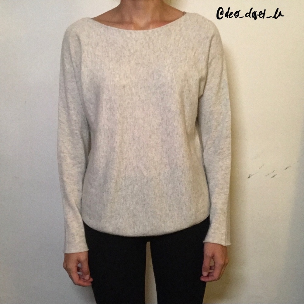 Vince Light Knit Greige Cashmere Sweater